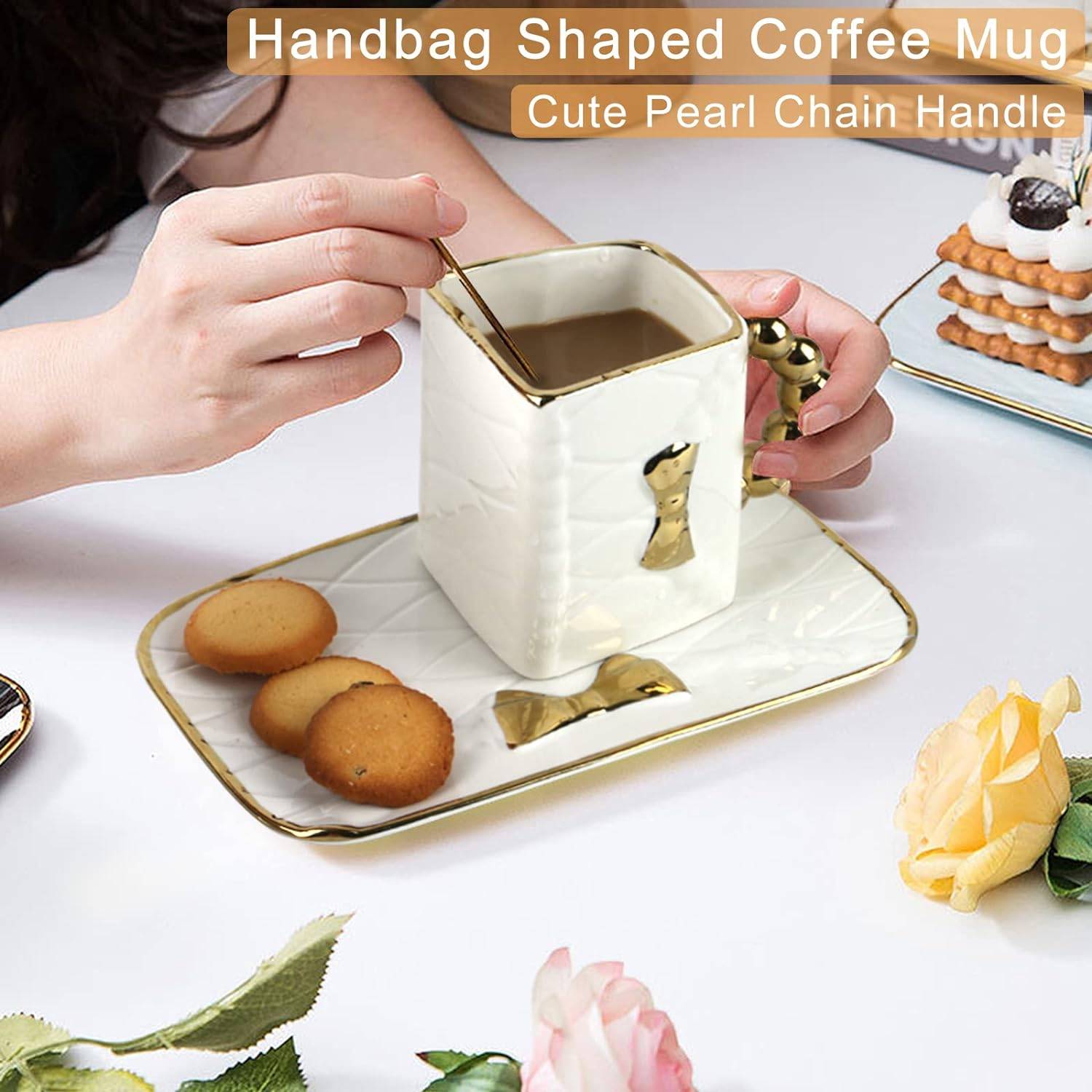 10.5Oz Ceramic Purse Handbag Shaped Coffee Mug 4