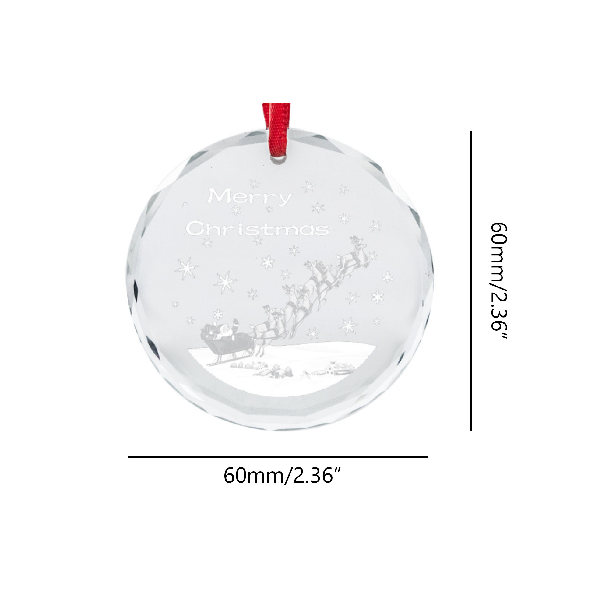 MOQ50 Christmas Crystal Pendant 2
