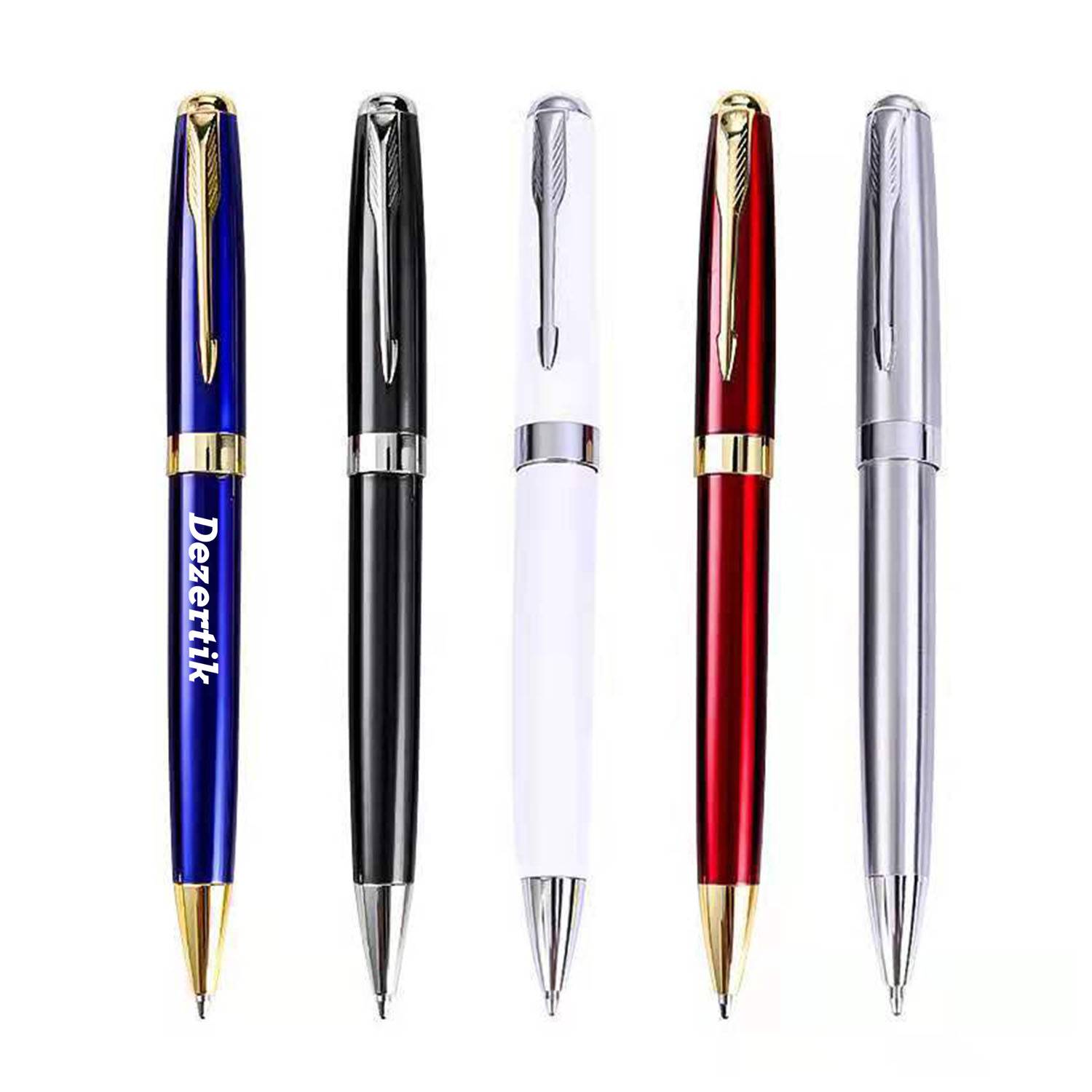Rotary metal ballpoint pen