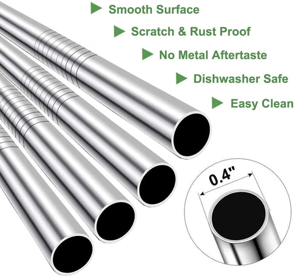 Stainless Steel Smoothie Shake Straw 3