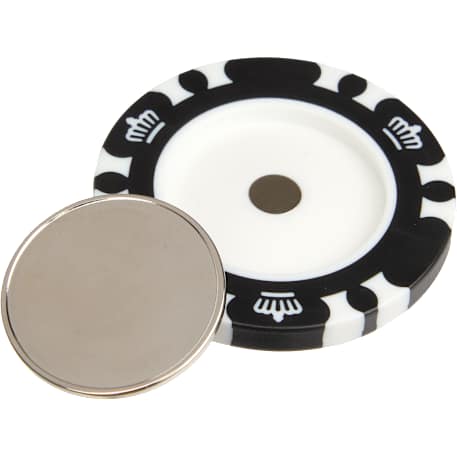 Recycled Poker Chip w/ Metal Ballmarker 49