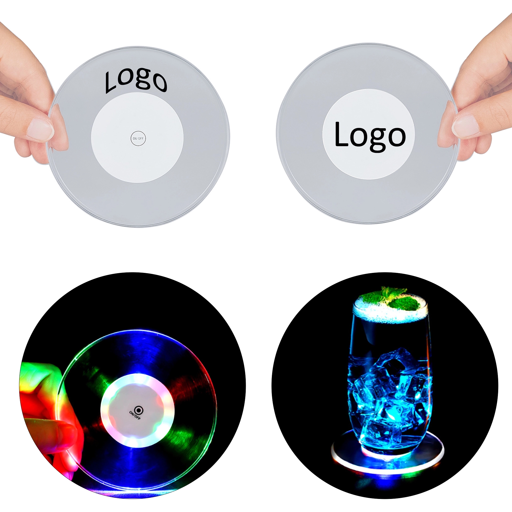 LED Flash Light Up Bar Coaster 3