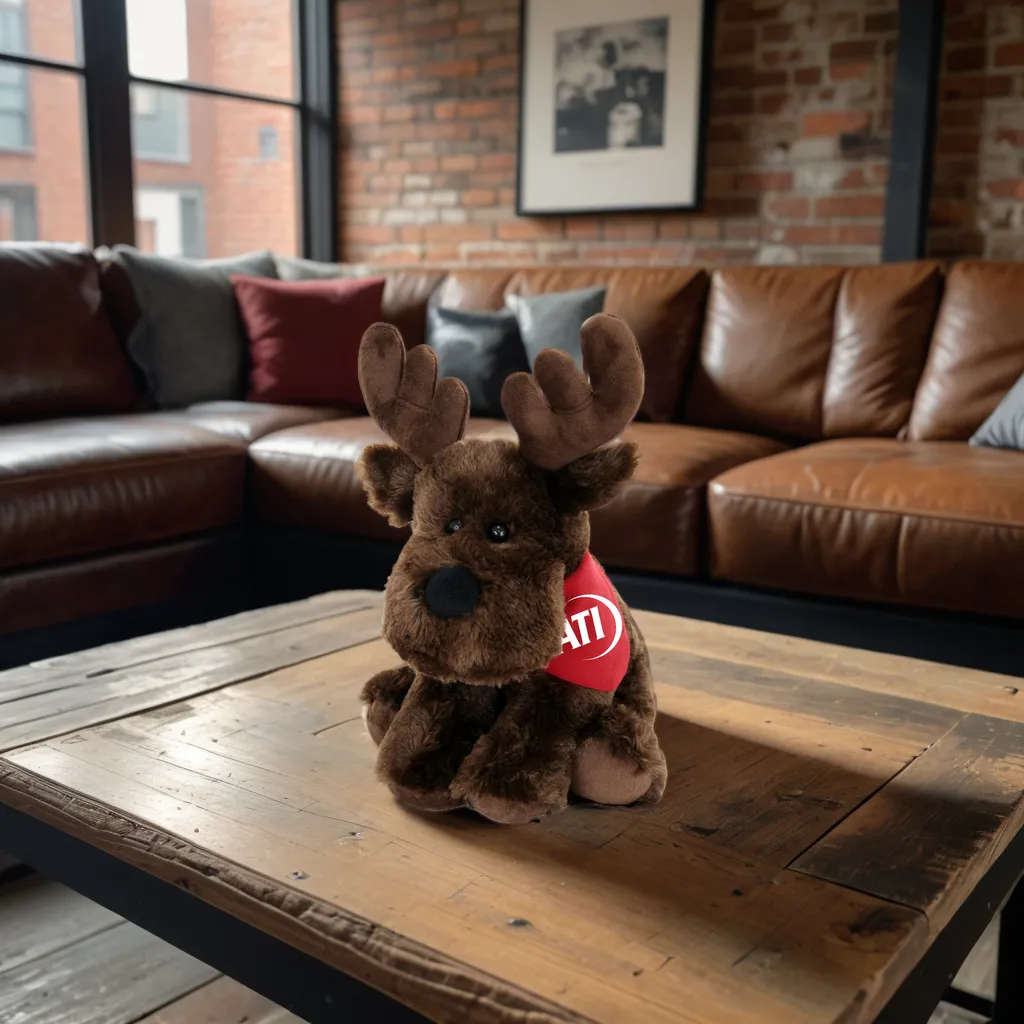 8" Brown Plush Moose 9