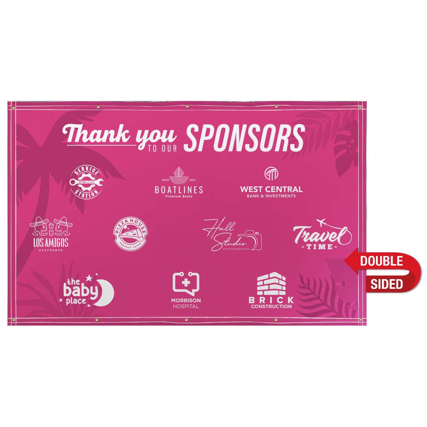 5' x 8' Nylon Banner Double-Sided