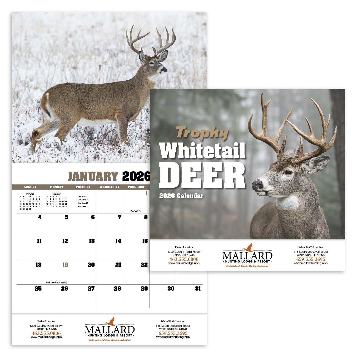 HotLine® Products Trophy Whitetail Deer Appointment Calendar - Stapled 14