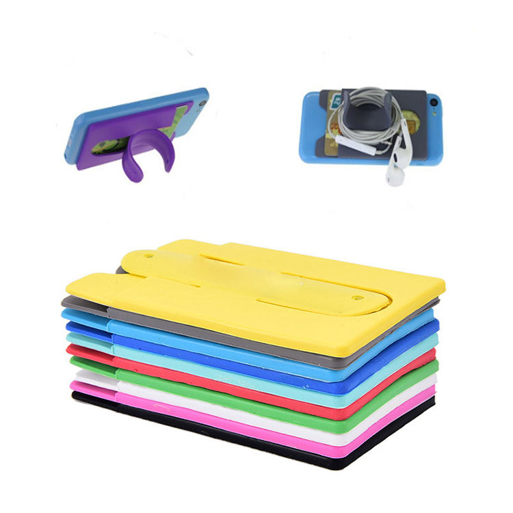Silicone phone wallet stand