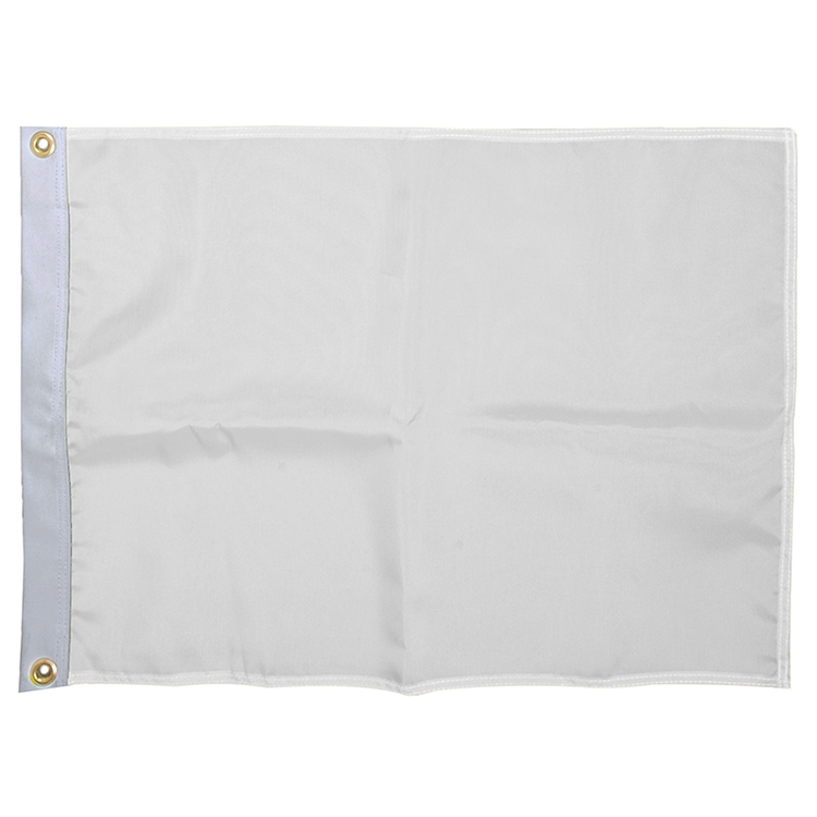 14" X 20" Solid White Nylon Golf Flags with Heading and Grommets 1