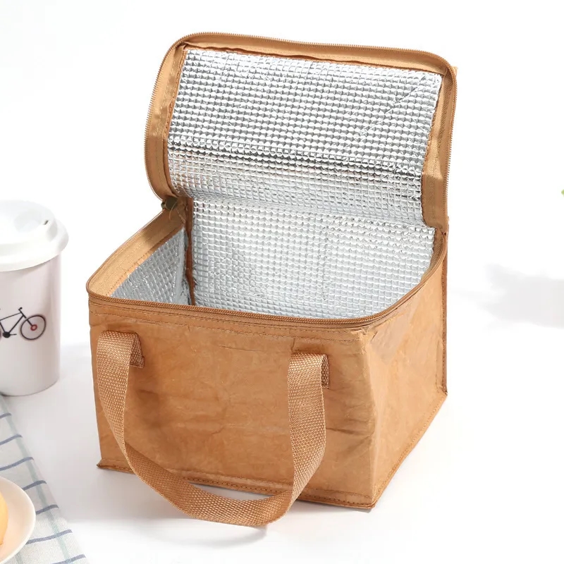 Foldable Eco-friendly Kraft Paper Lunch Bag 6