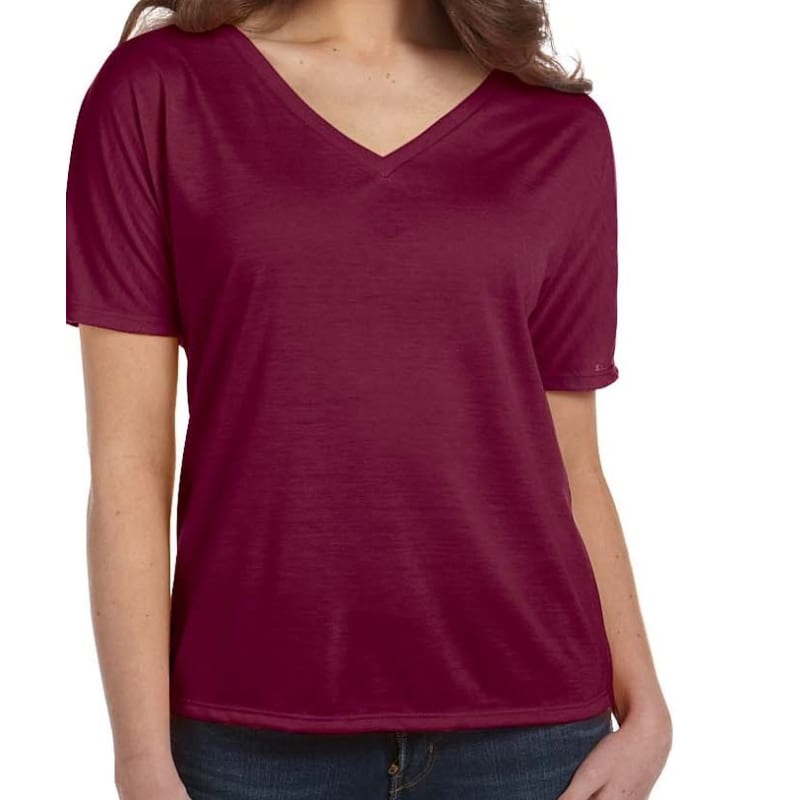 Bella Ladies Slouchy V-Neck T-Shirt 10