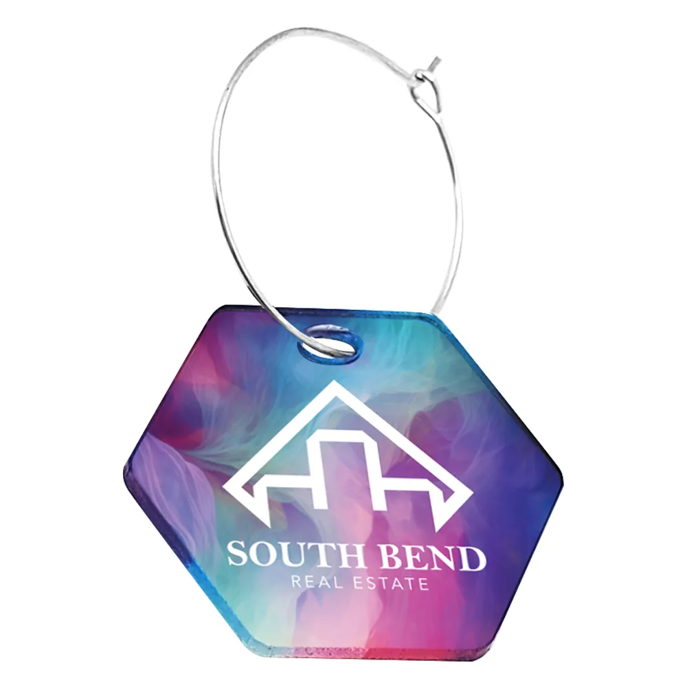 Full Color Acrylic Wine Charms 3