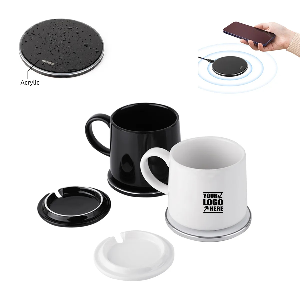New Smart Heating Ceramic Warm Cup Set 1