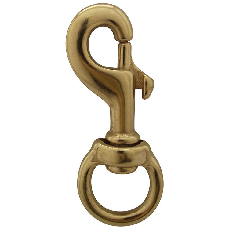 4 3/4" Solid Brass Swivel Snap Hook 2