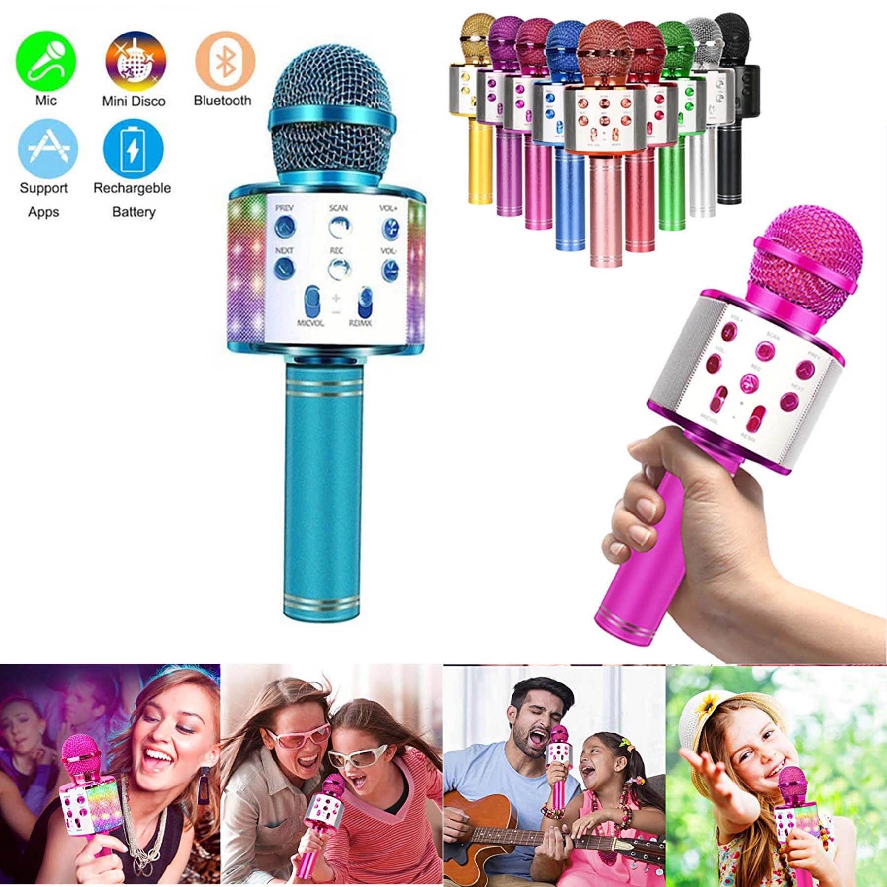BONAOK Wireless Bluetooth Karaoke 2