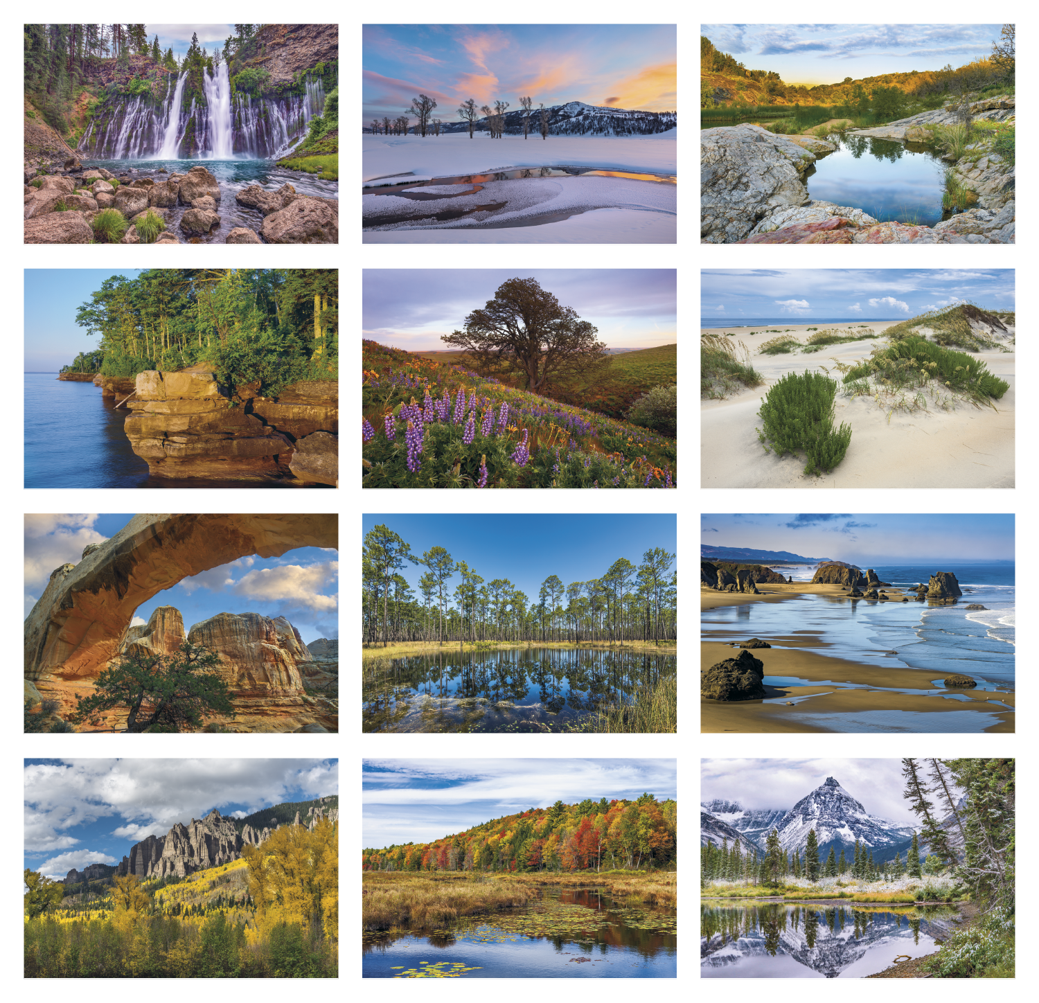 HotLine® Products Scenic America® Executive-White Ad Calendar 29