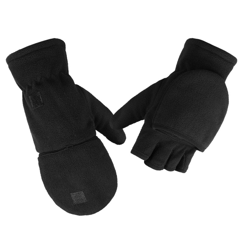 Convertible Polar Fleece Gloves Flip Top Mittens 3