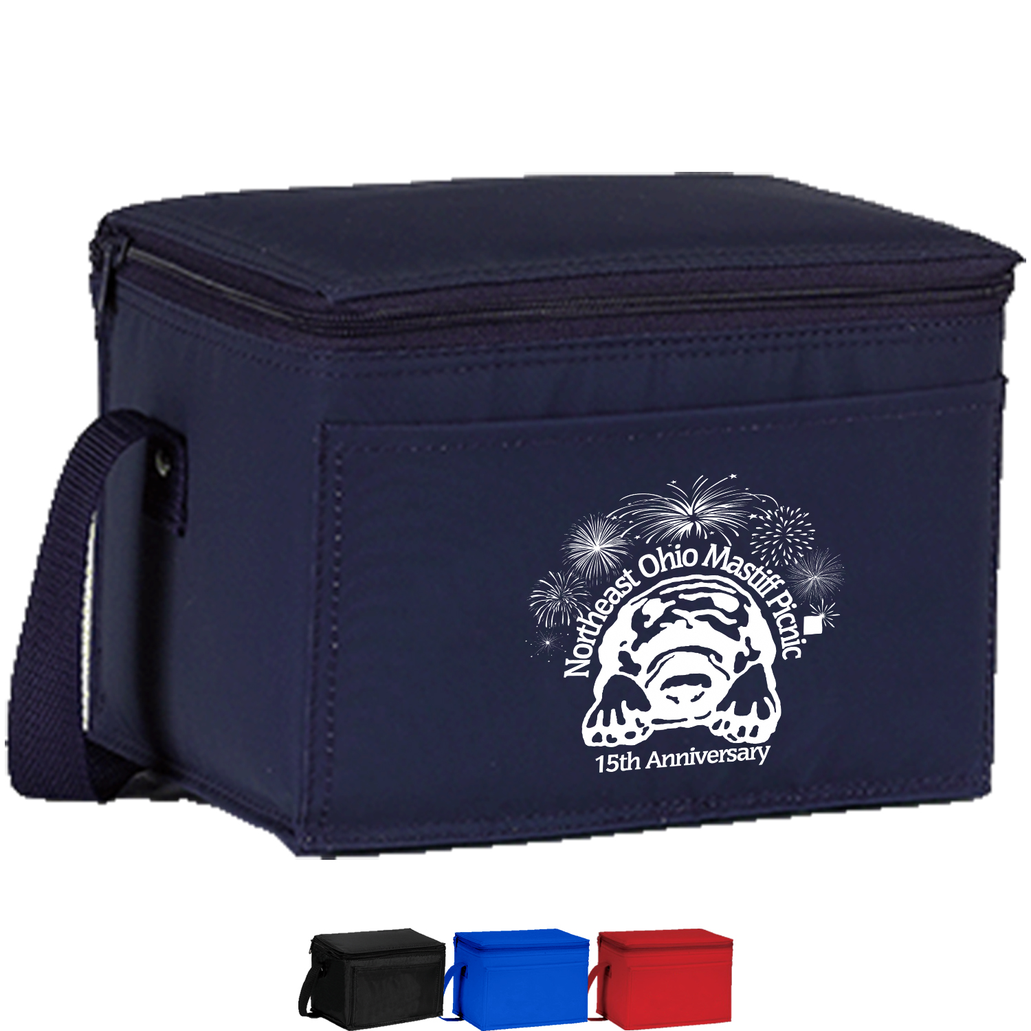Premium Insulated 6 Pack PEVA Cooler Bag w/ Front Pocket (8.5” x 6.25” x 6”) 1