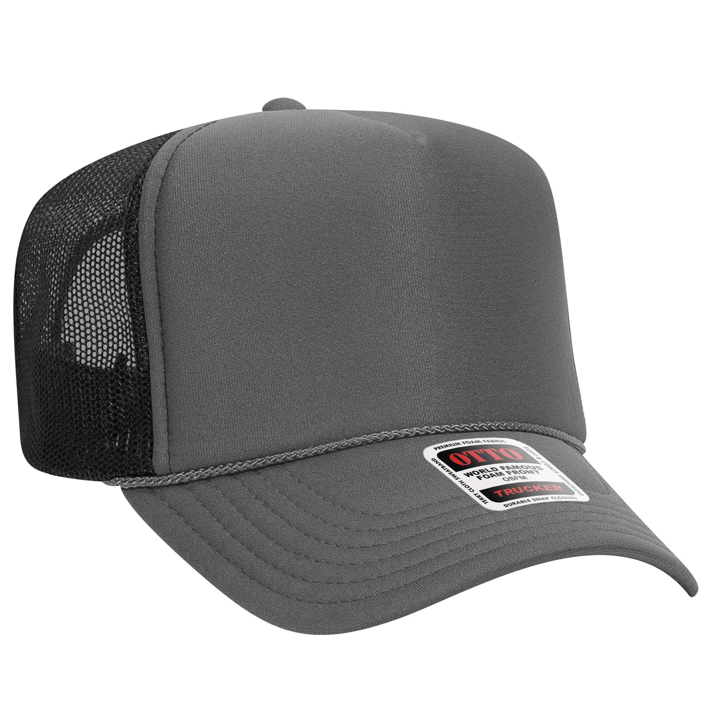 OTTO CAP® 5 Panel High Crown Mesh Back Trucker Hat 232