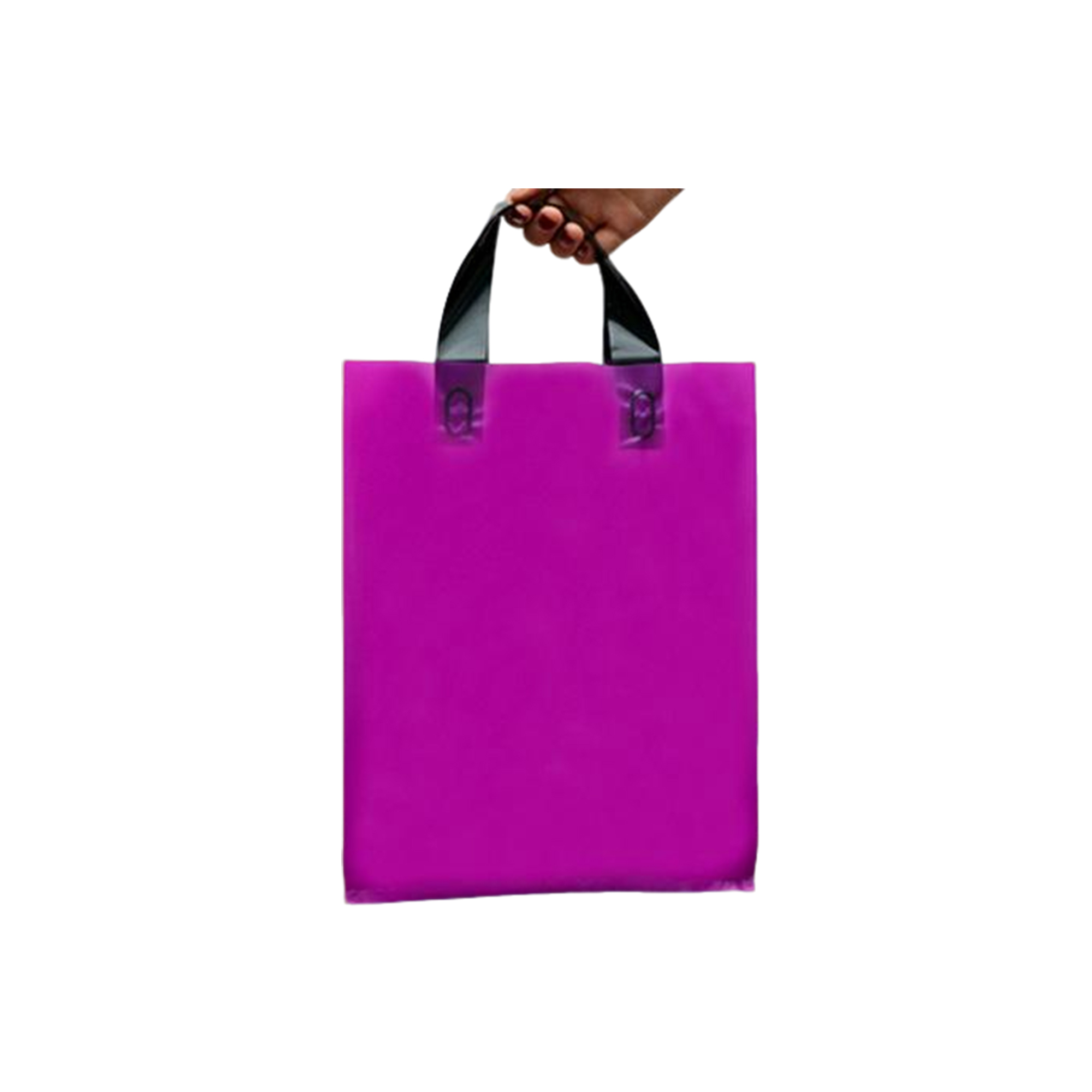 Polyethylene Soft Handle Plastic Tote Bag 13.75 x 3.95 x 9.75" 17