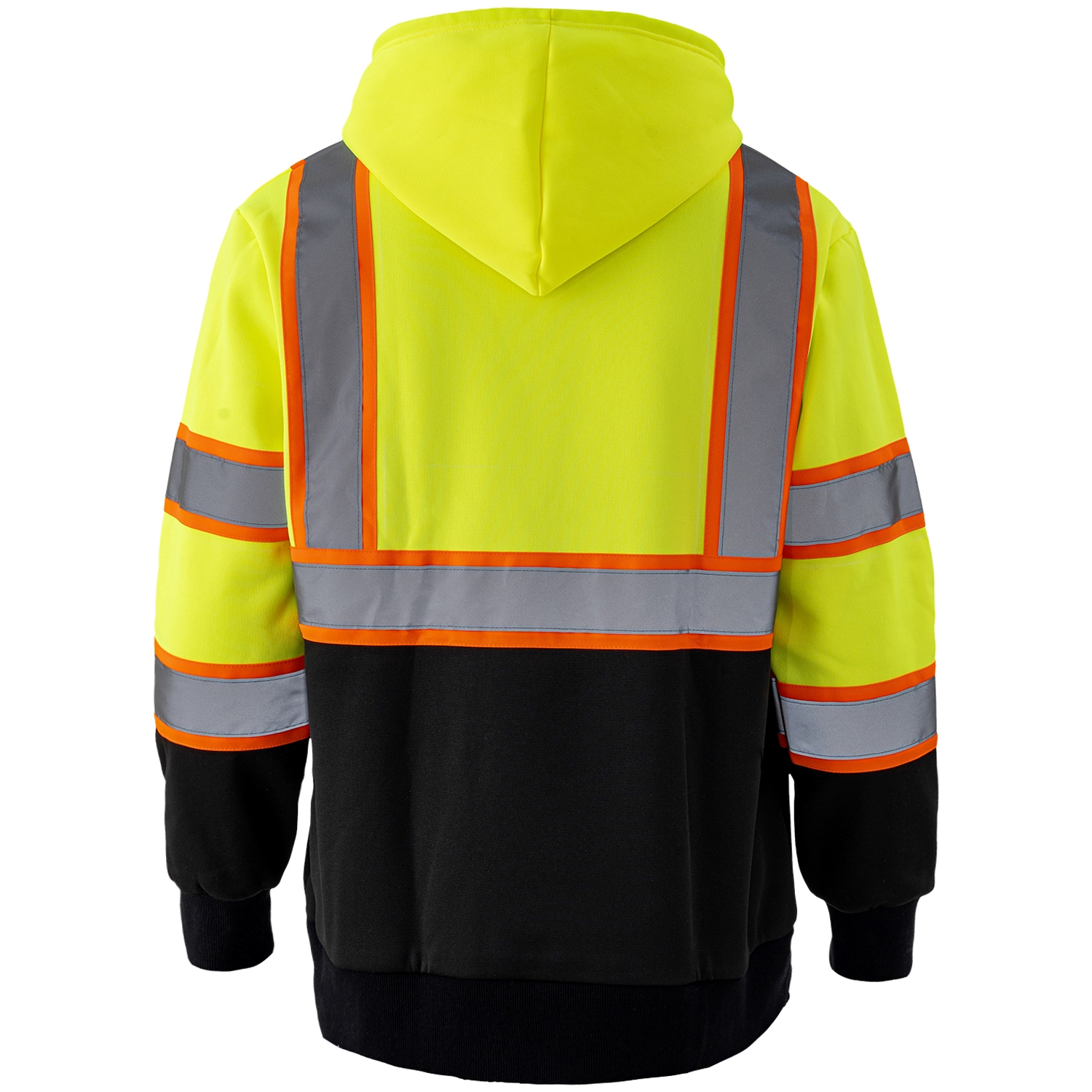 Class 3 Color Block Two Tone 2" Reflective Tape Safety Hoodie with Pocket 3