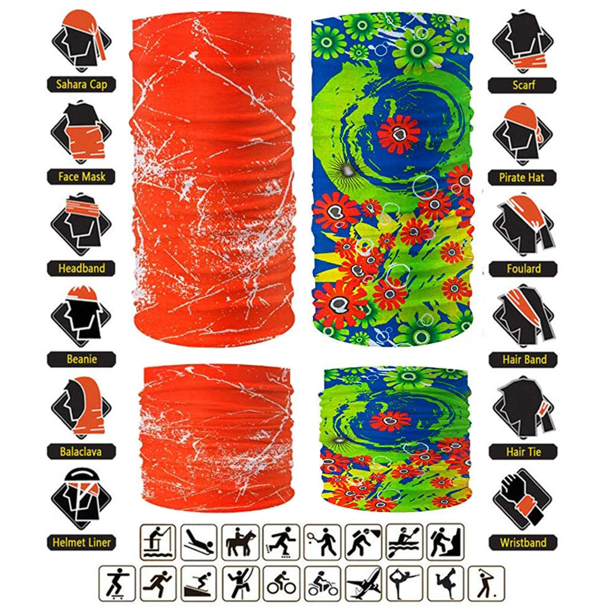 Multifunctional Seamless Headwear Magic Bandana 2