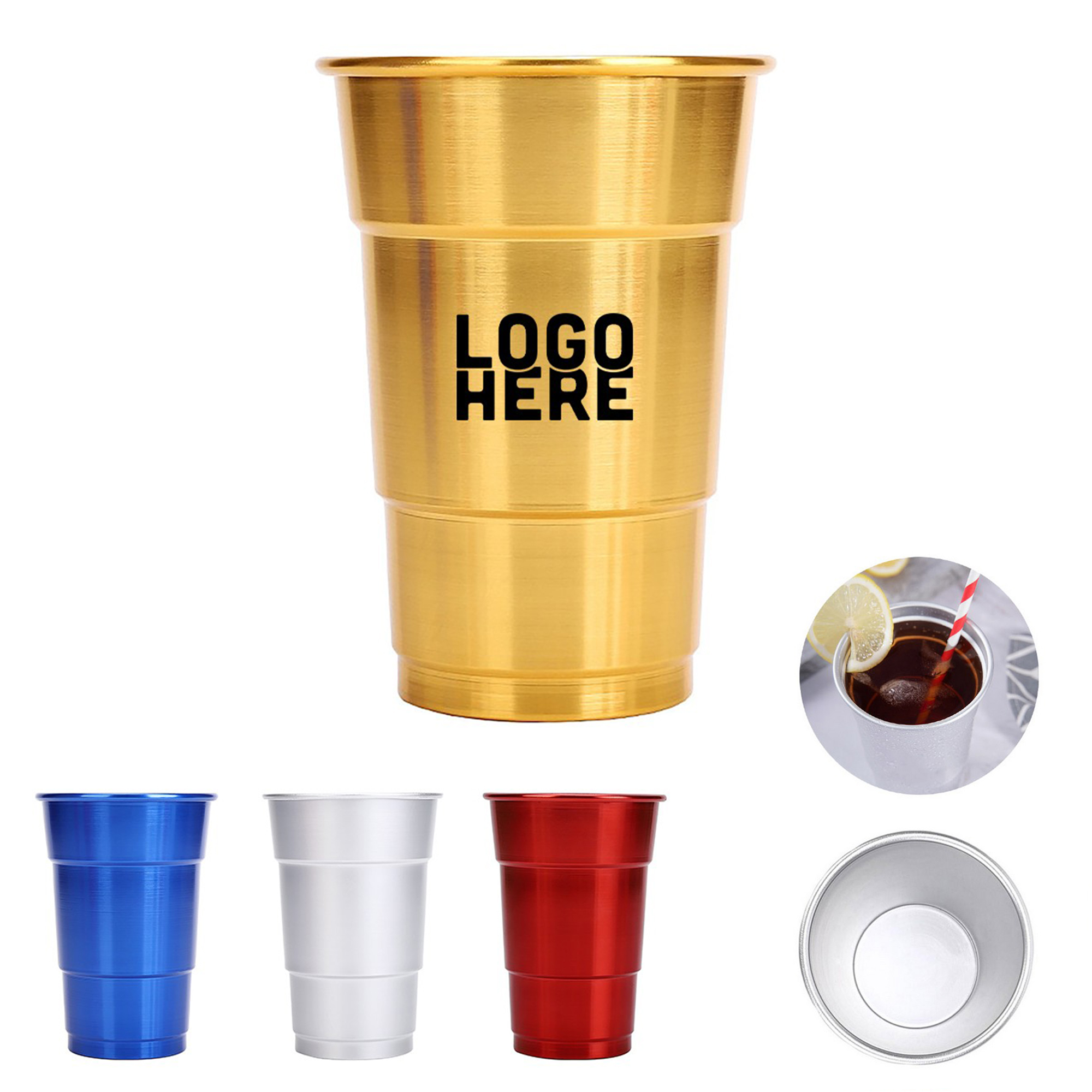16 Oz Reusable Aluminum Outdoor Beer Cup Durable 1