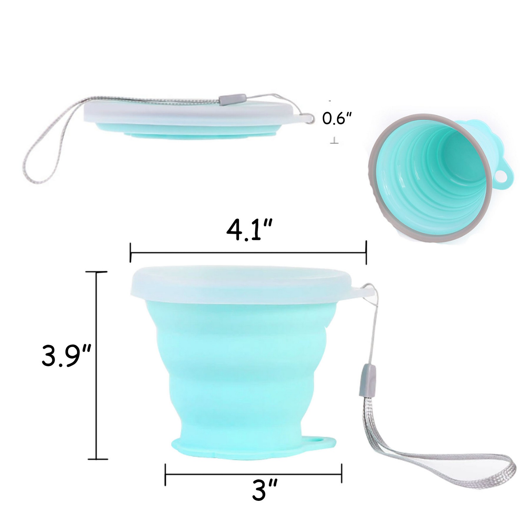 Portable Outdoor Travel With Folding Silicone Water Cup 5