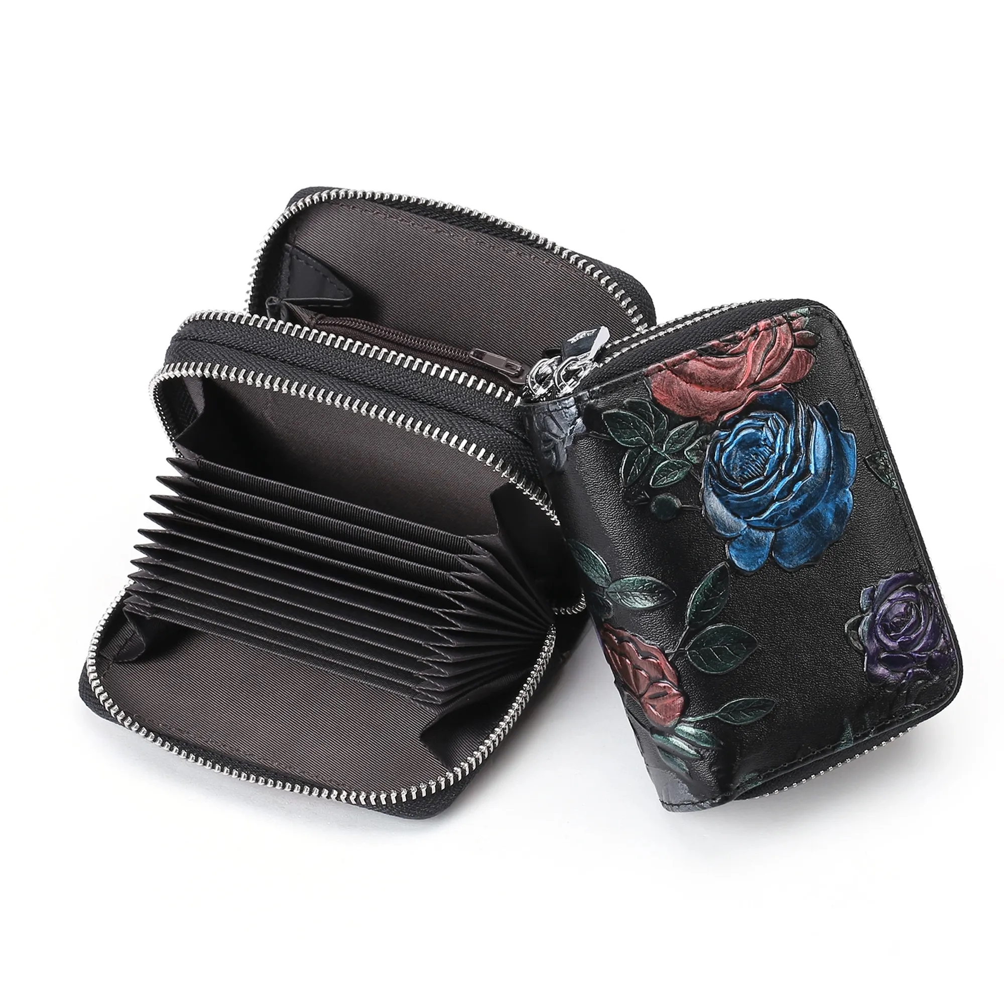 RFID Double Zipper Multifunctional Wallet 7