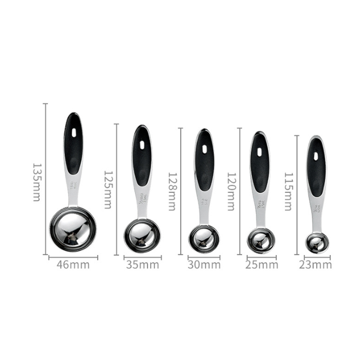 5-Piece Stainless Steel Measuring Spoon Set for Baking 5