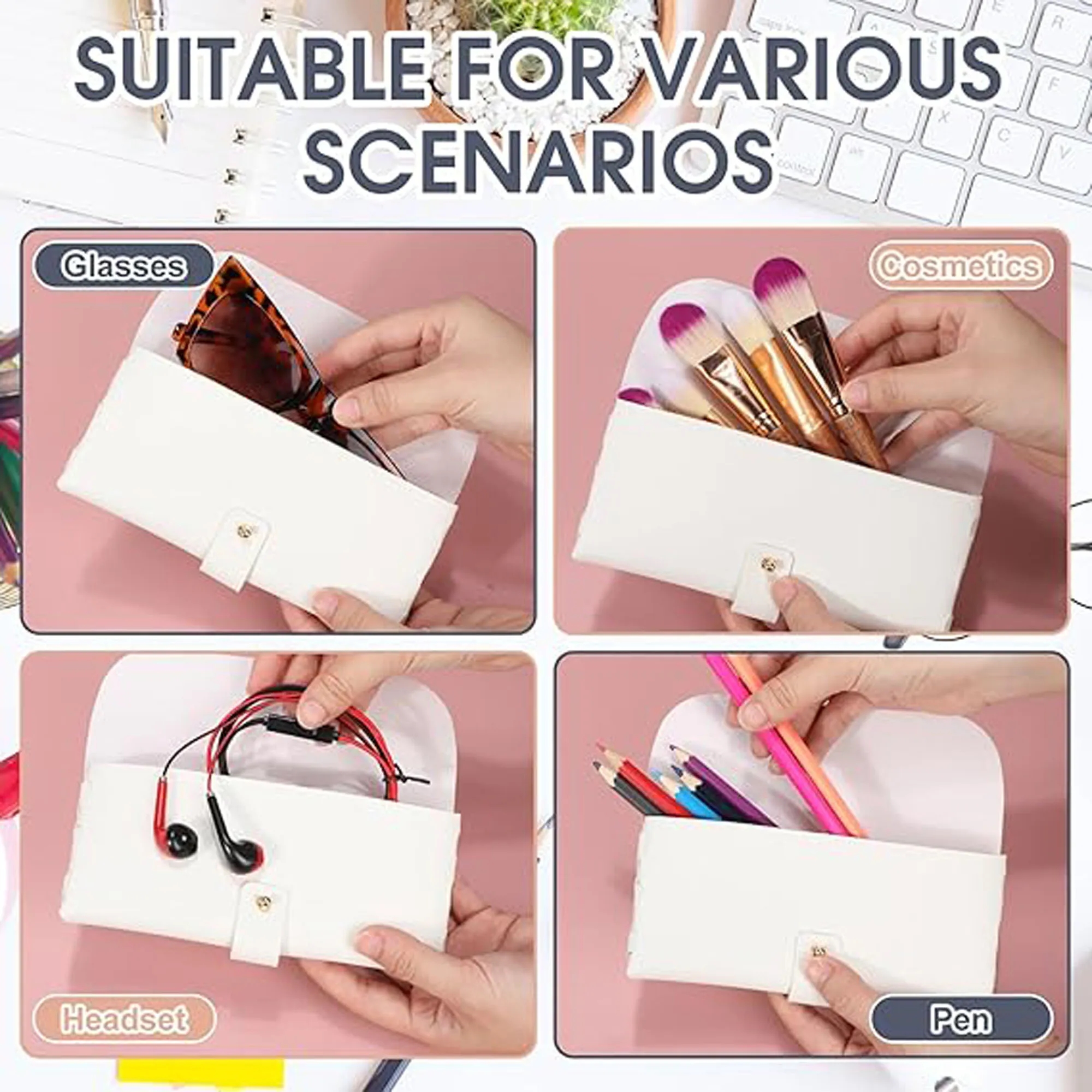 PU Leather Eyeglass Case Soft Sunglasses Pouch 12