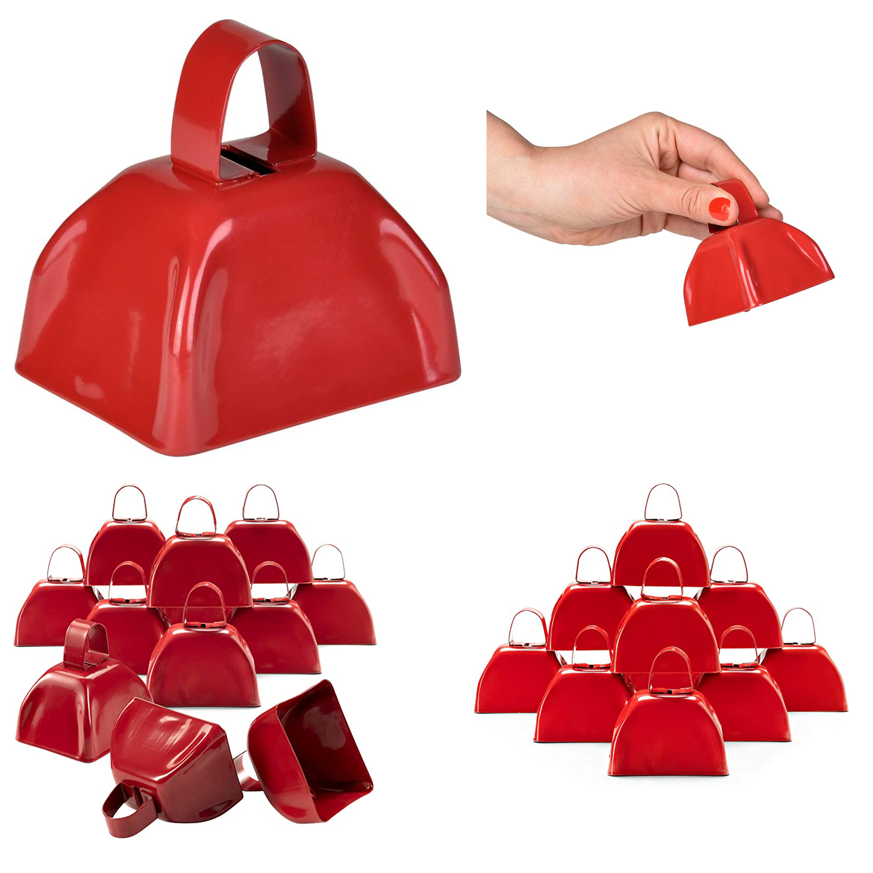 Red 3 Inch Cow Bell Noise Maker 2