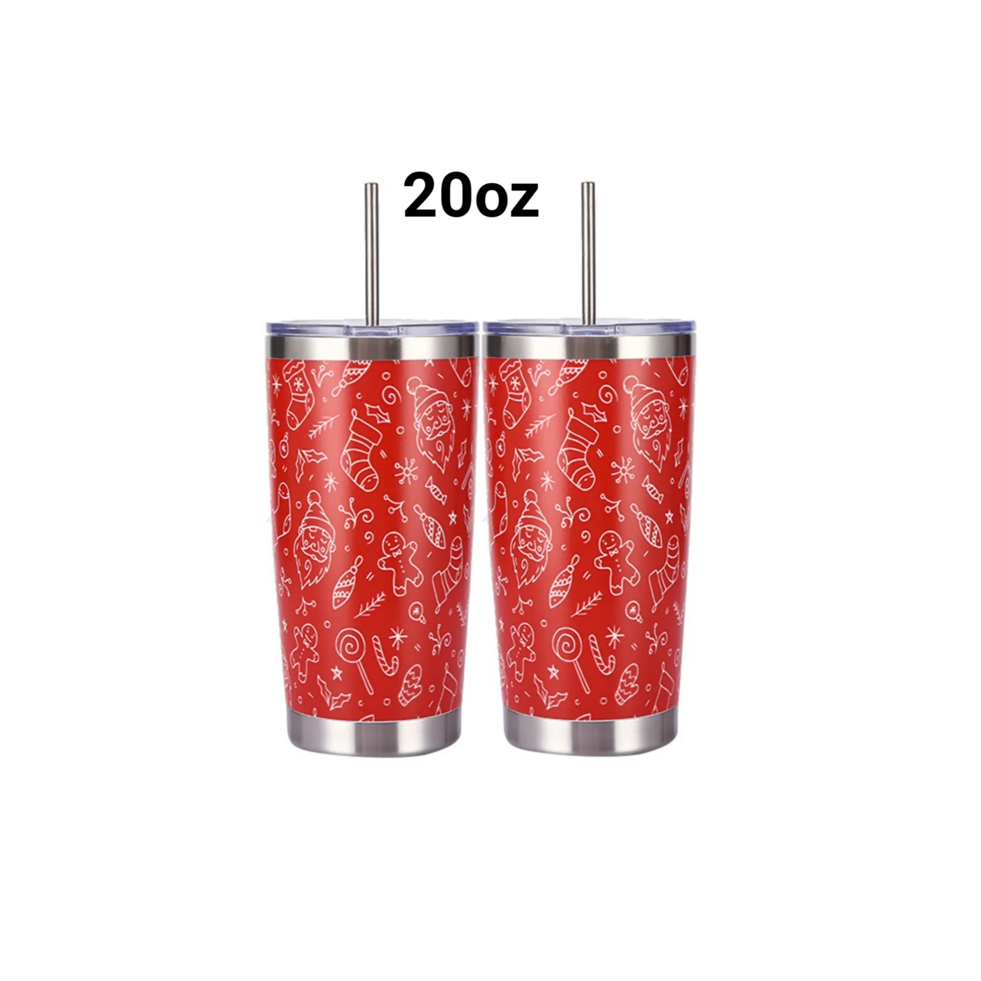 Double-Layer Ice Cup 20oz Stainless Steel Spray-Coated Custo 12