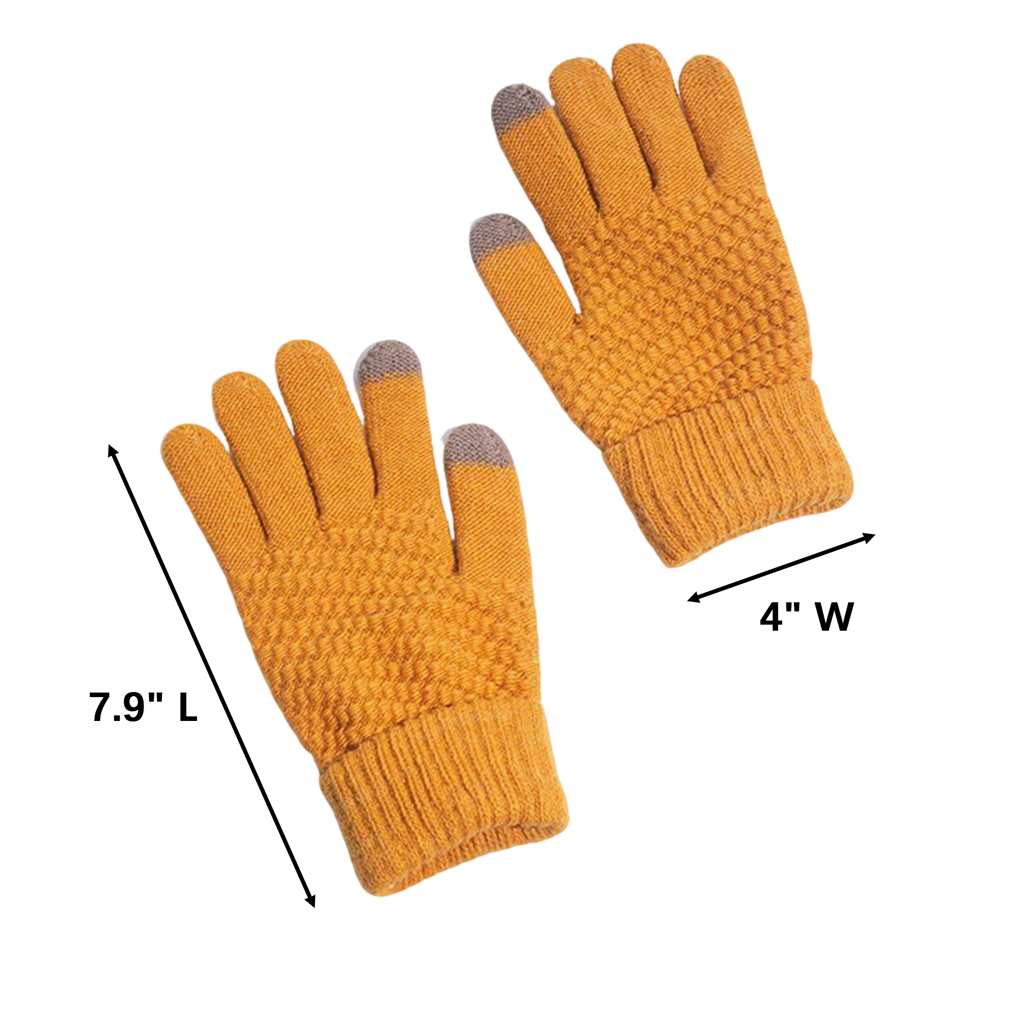 Touchscreen Knit Winter Glove With Soft Lining 7.9" x 4" 7