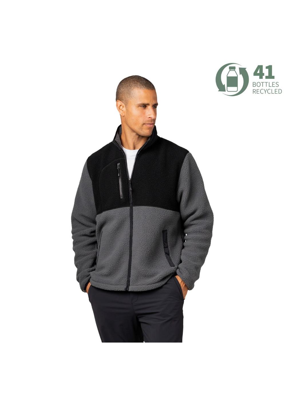Storm Creek Men's Warm Up Colorblock Sherpa Fleece Jacket 5