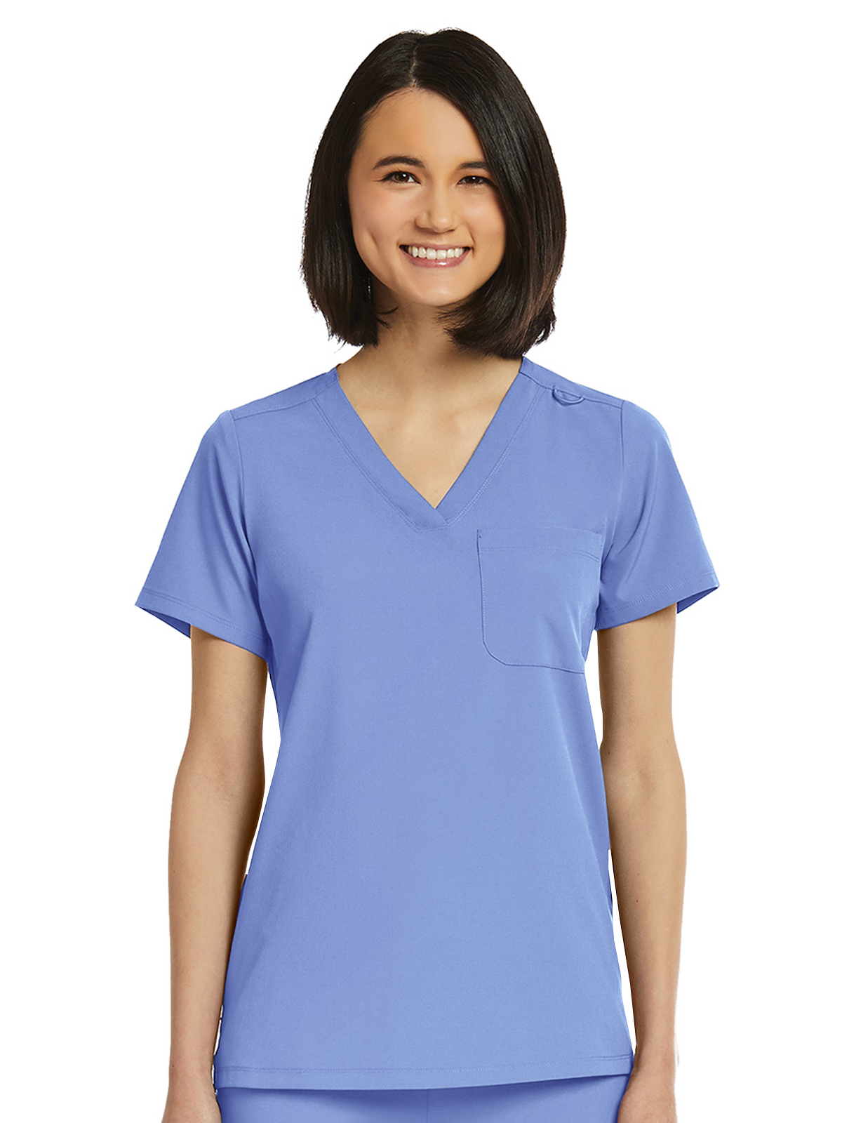 ScrubJoy Originals - Women's Fitted One-Pocket V-Neck Top 34