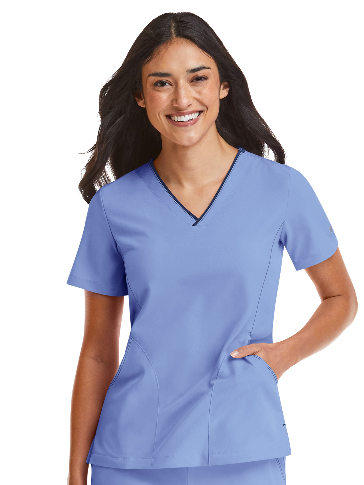 Maevn - Matrix Impulse - Women's Three-Pocket Contrast Stitching V-Neck Top 4