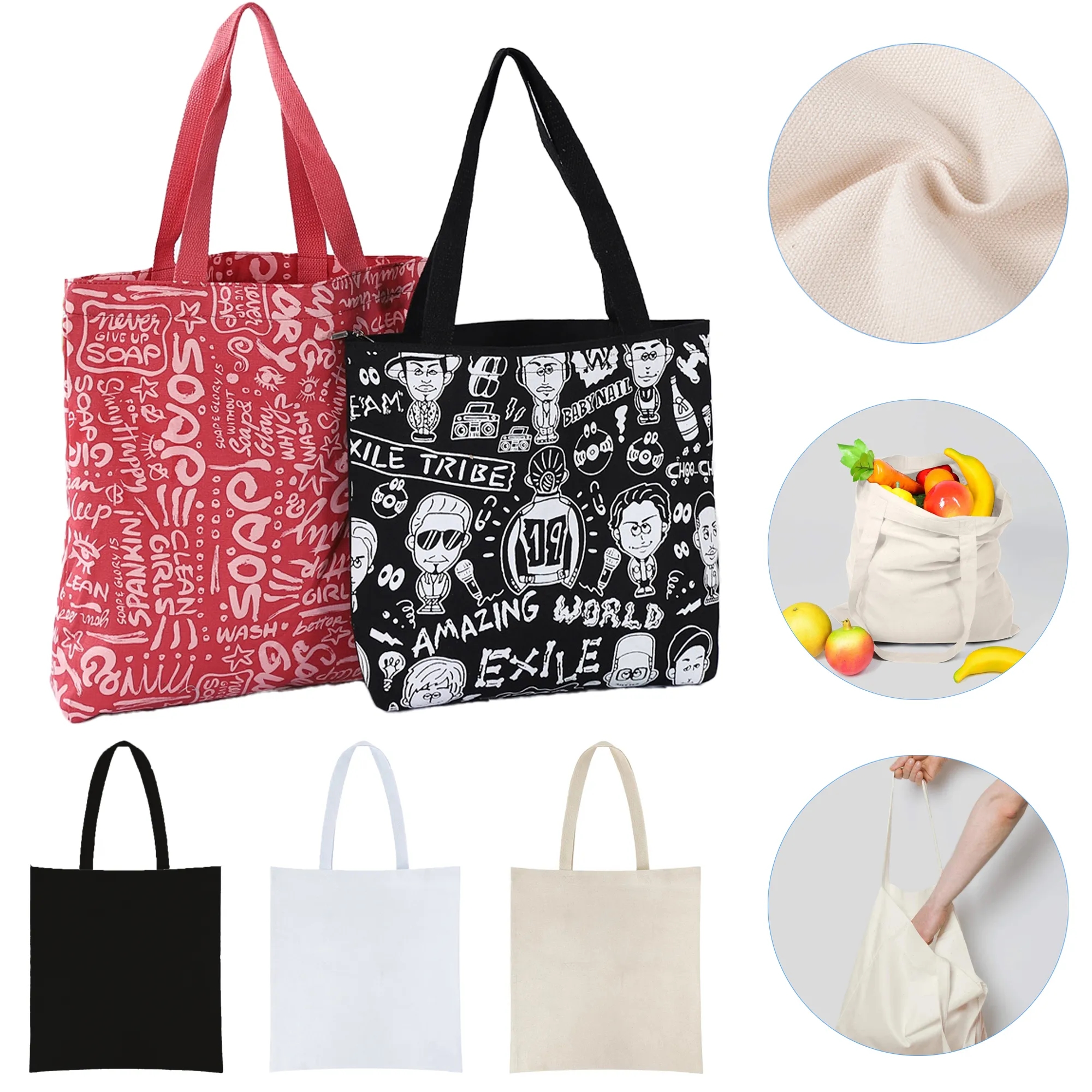 Custom Canvas Tote Bag, custom tote bag with logo imprint 1
