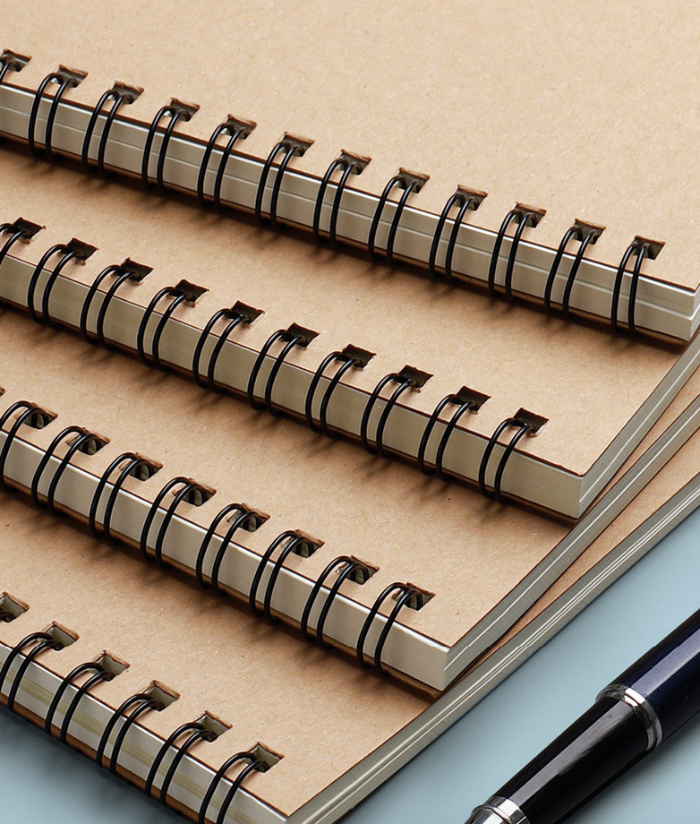 B5 Hard Kraft Cover Wire Bound Notebook 60 sheets 4