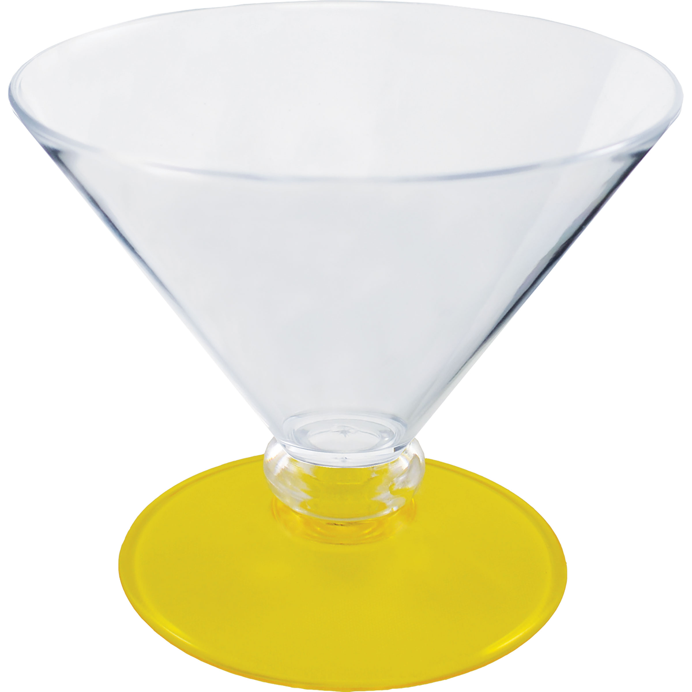 7oz Short Stem Plastic Martini Glass with Your Choice of Base Color 14