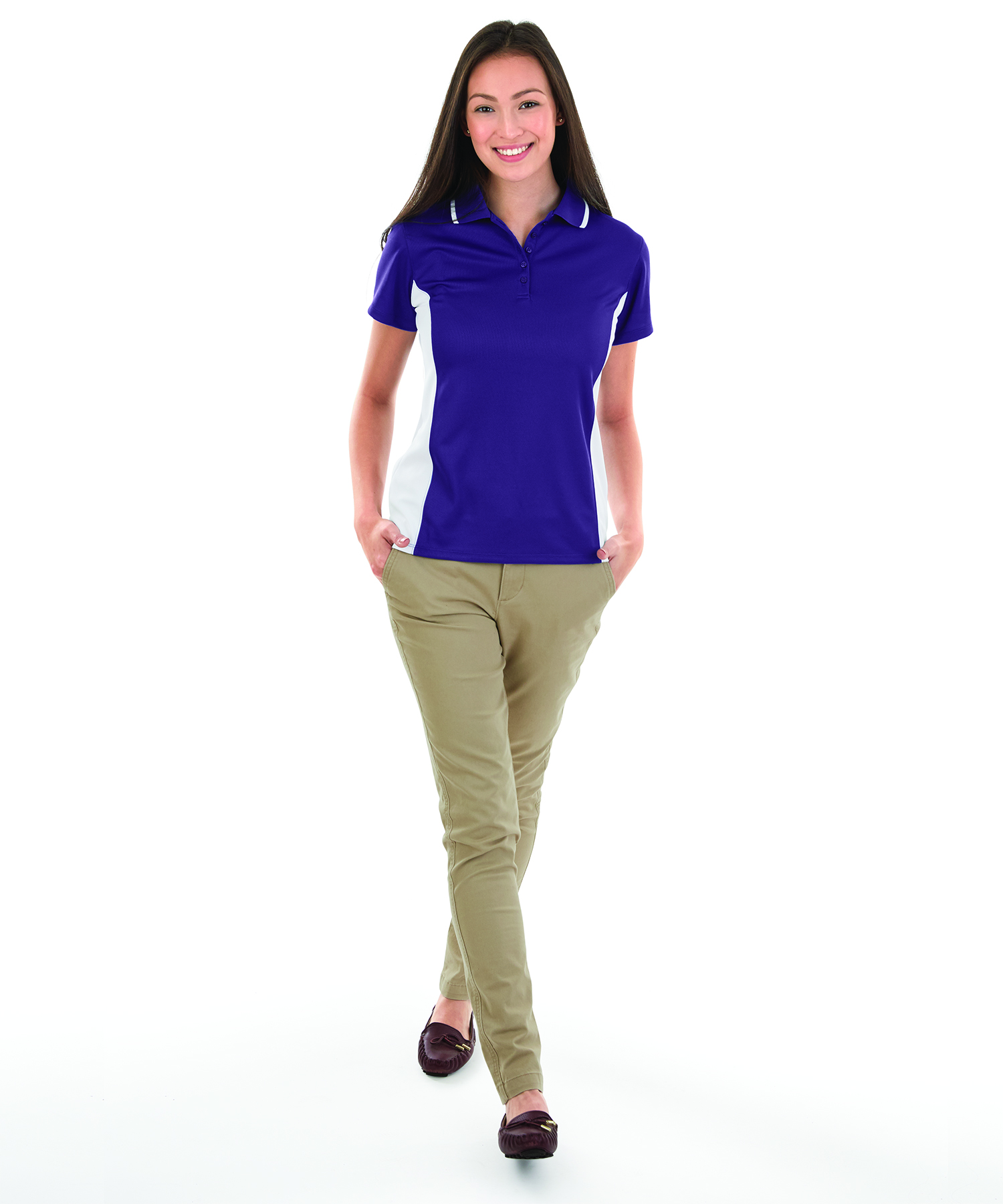 Women's Color Blocked Wicking Polo 17