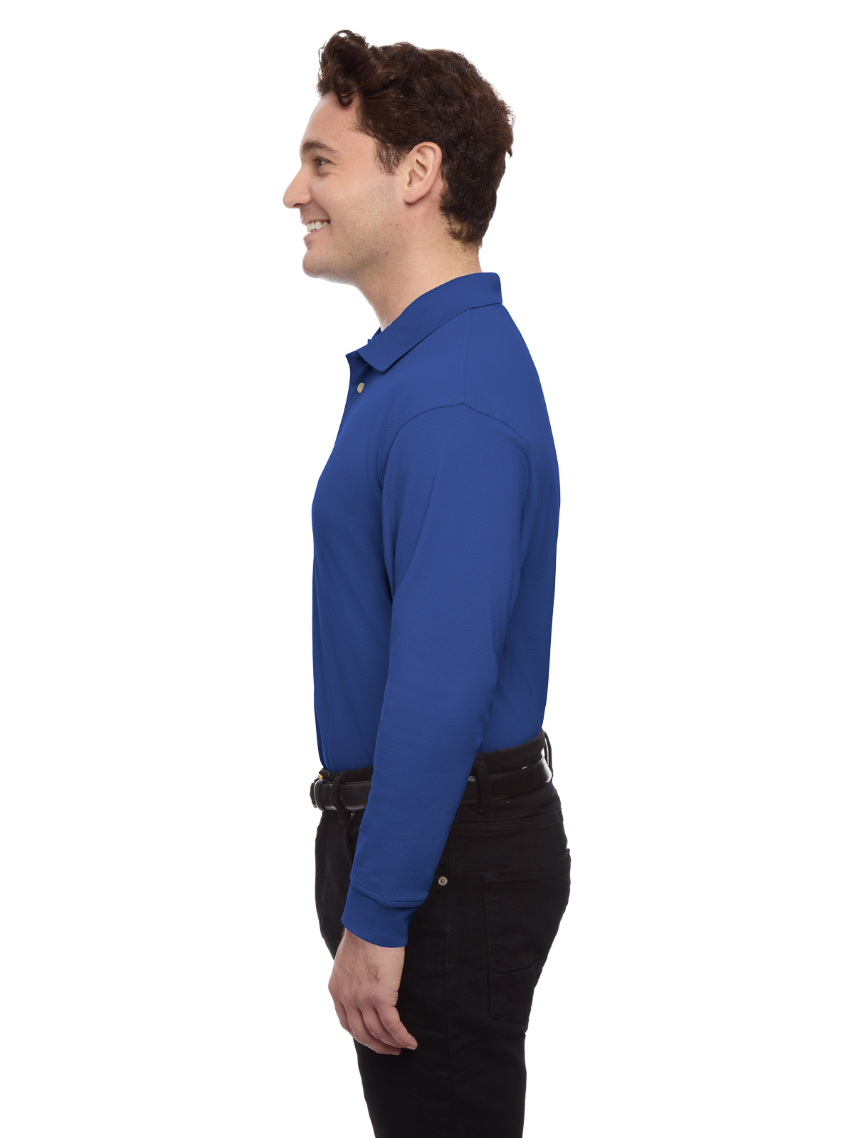 Blue Generation - Men's Pocketless Superblend Long Sleeve Polo 24