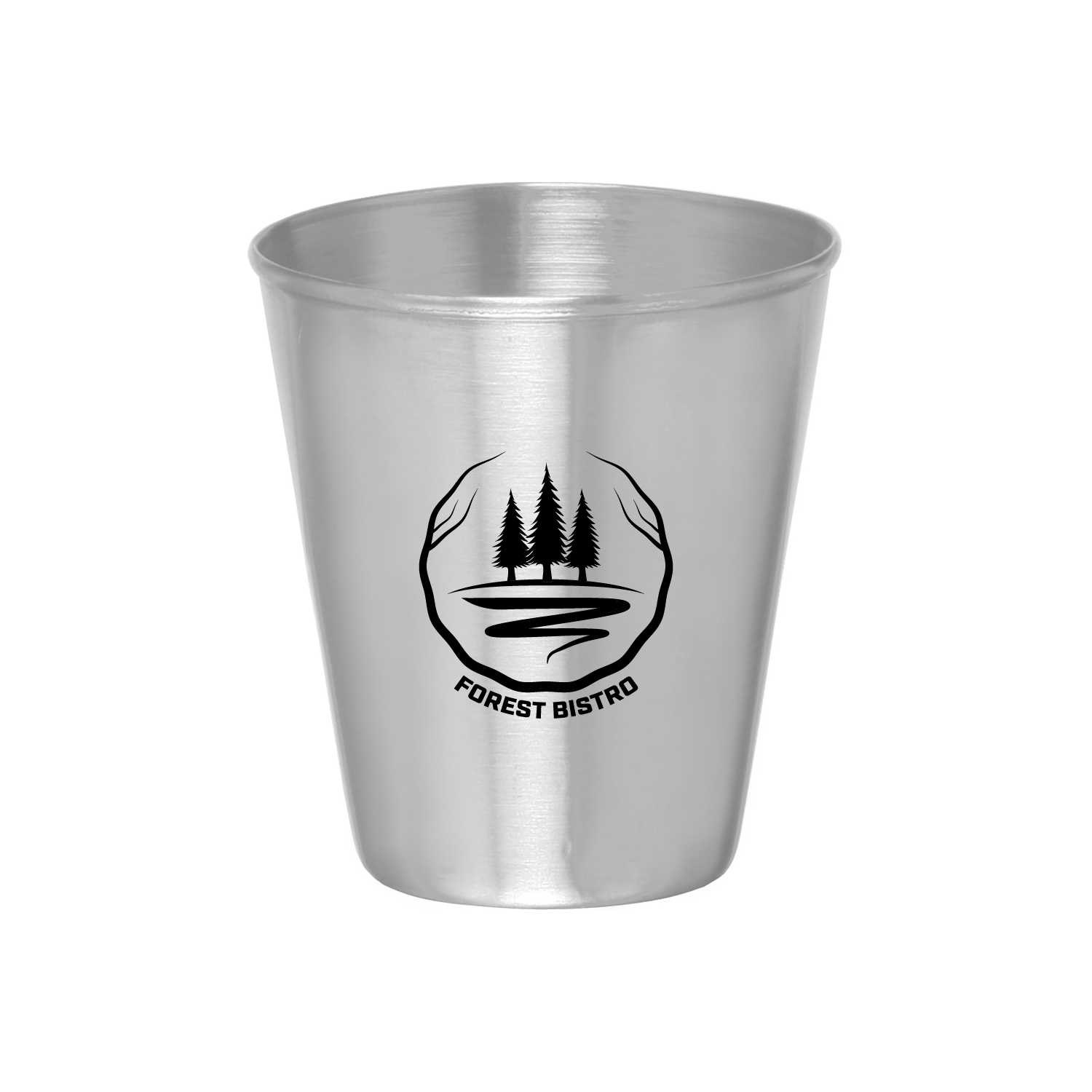 2.5 oz. Metal Shooter Shot Glass (1 Color Imprint) 2