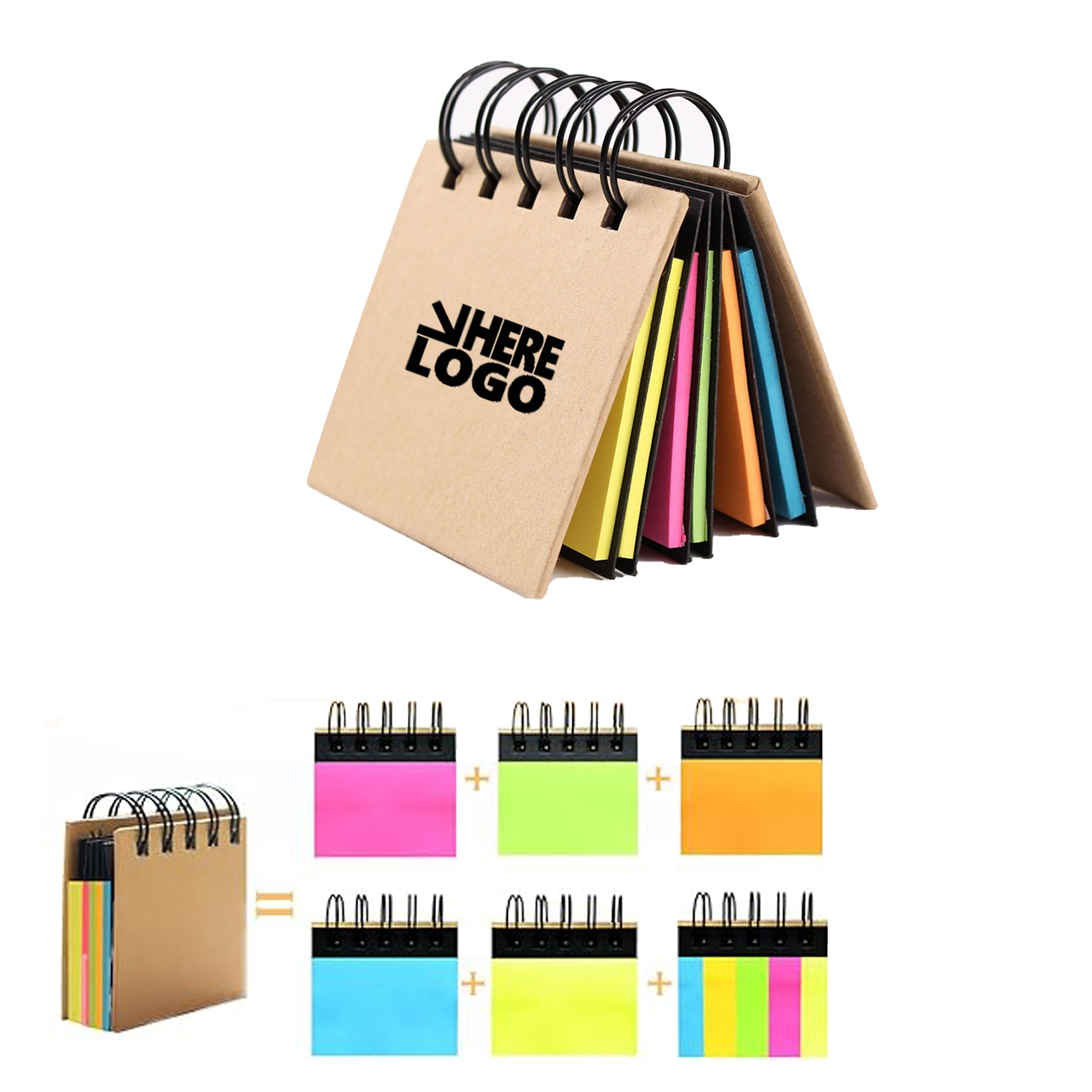 Sticky Notes Spiral Notebook 1