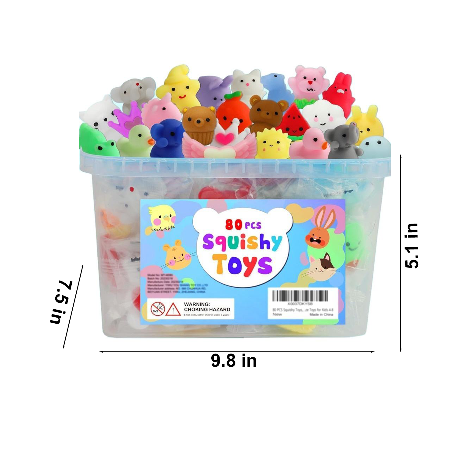 80PCS Animal Stress Relief Squishy Toys Set 5