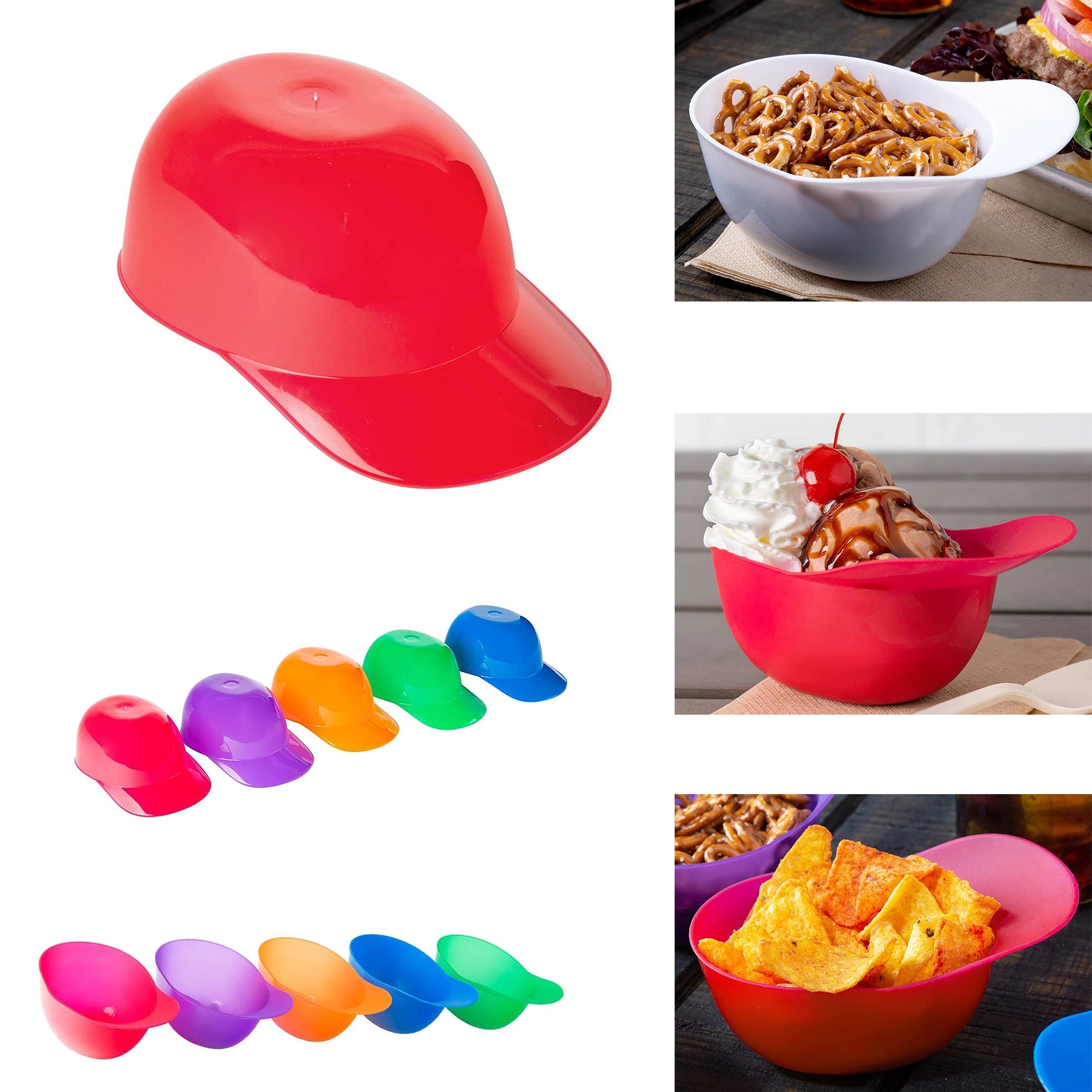 Kids Snack Baseball Helmet Bowls 4