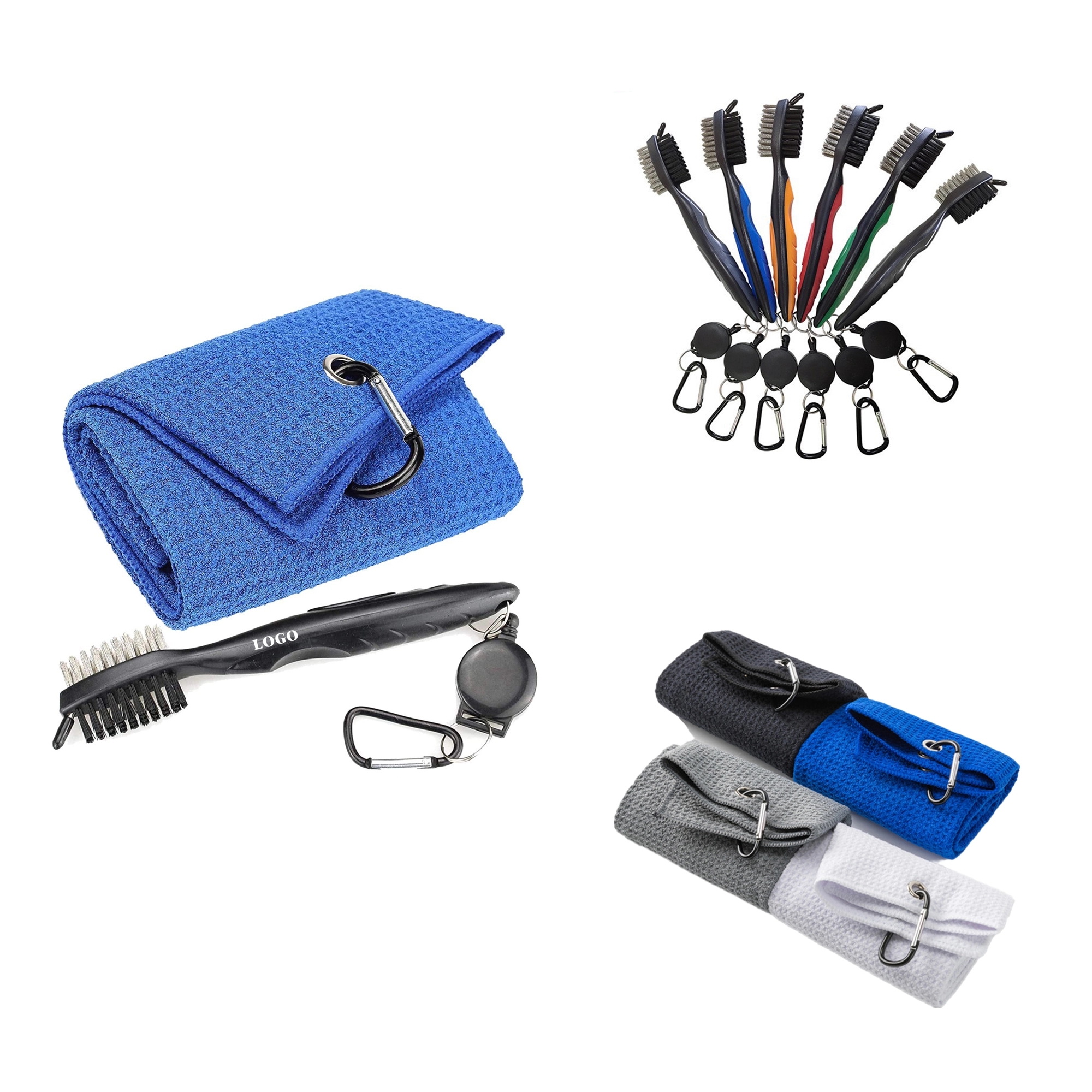 Golf Towel And Club Brush Set 3