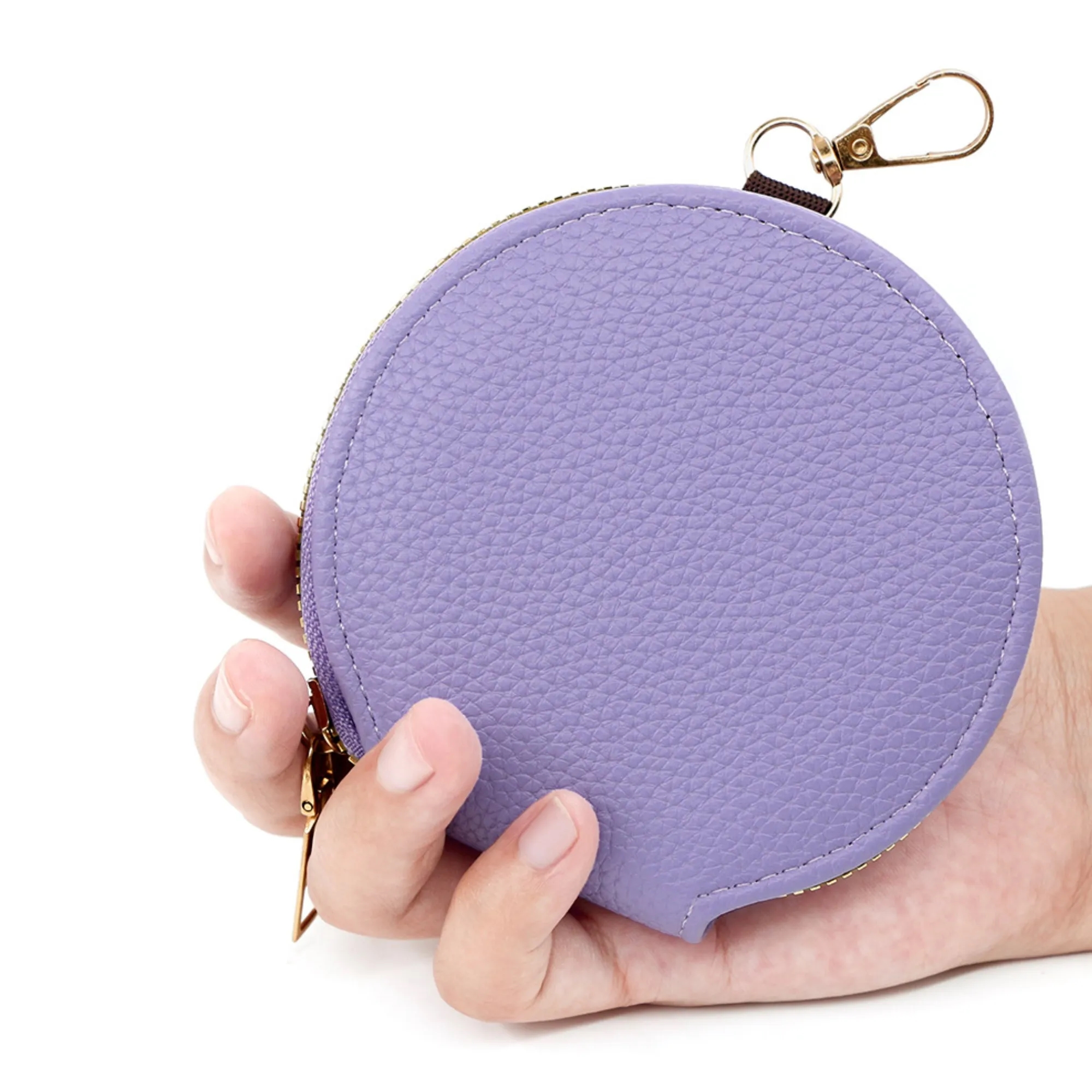 Zippered Coin Purse Wallet Card Pouch With Keychain 7