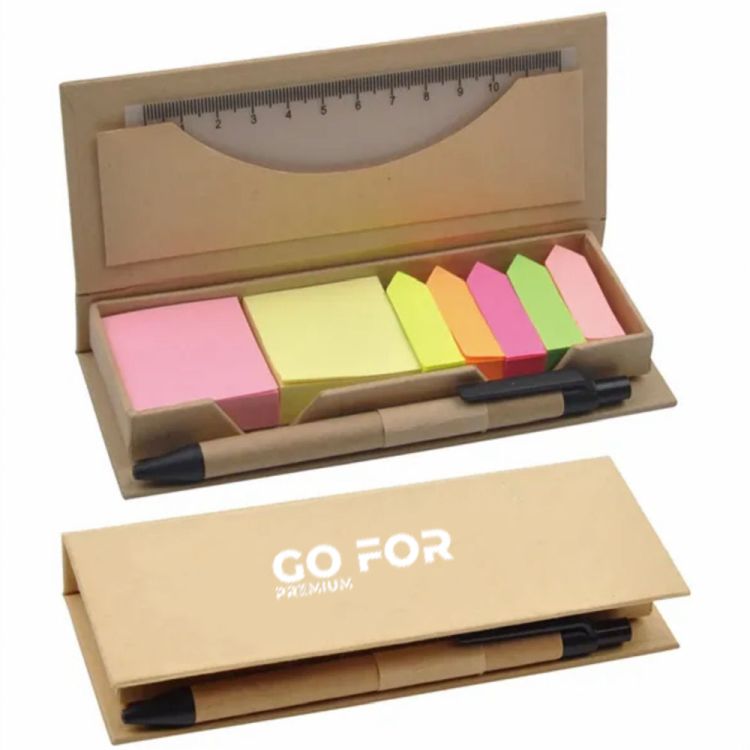 Eco Sticky Note Set with Pen & Ruler 3