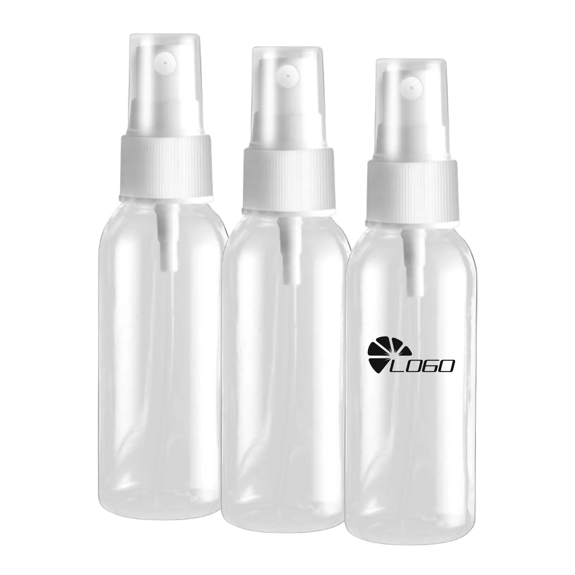 MOQ 20pcs 2oz Transparent Round Shoulder Spray Bottle 1