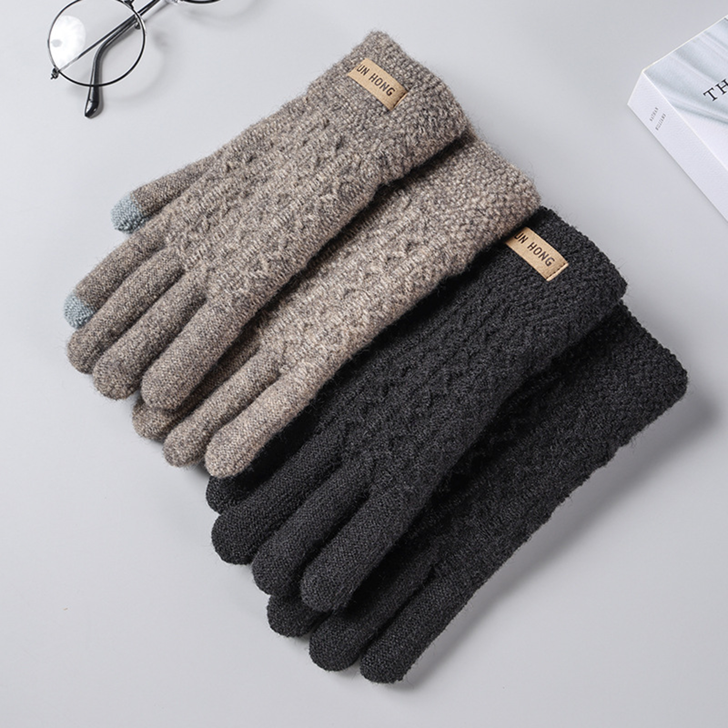 Winter Soft Touch Knit Lining Warm Gloves 6