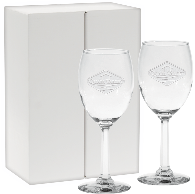 Etched Napa Valley Goblet Gift Set 2